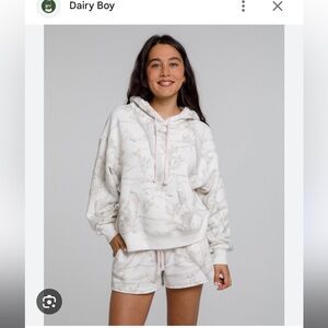 Dairy boy woodland camo hoodie